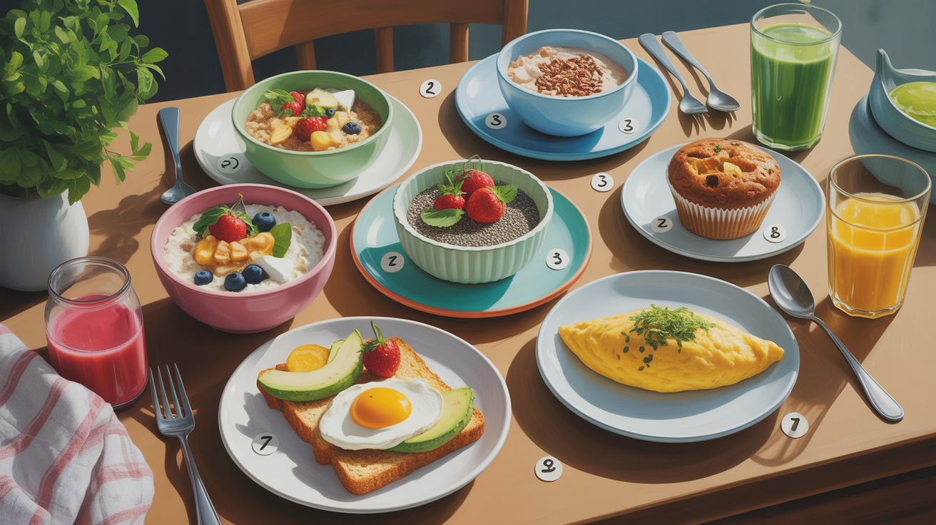 7 petits dejeuners equilibres pour perdre du poids numerotes