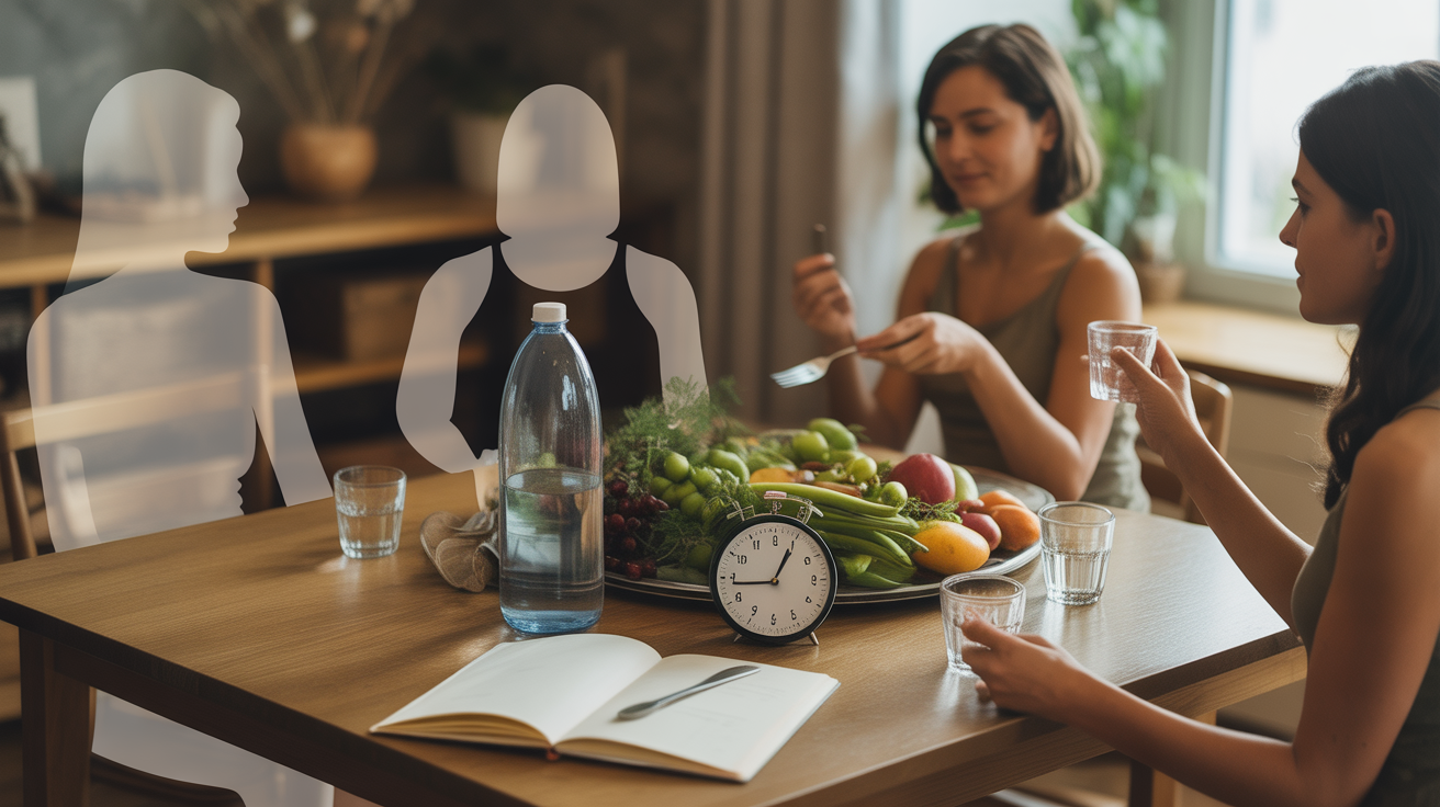 Table légumes hydratation routine femmes cuisses