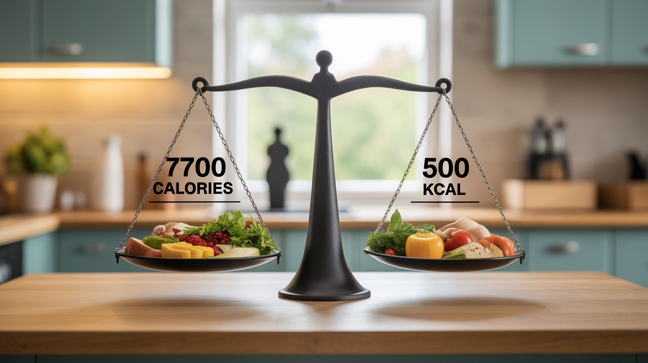 Balance deficit calorique 7700 calories 500 kcal