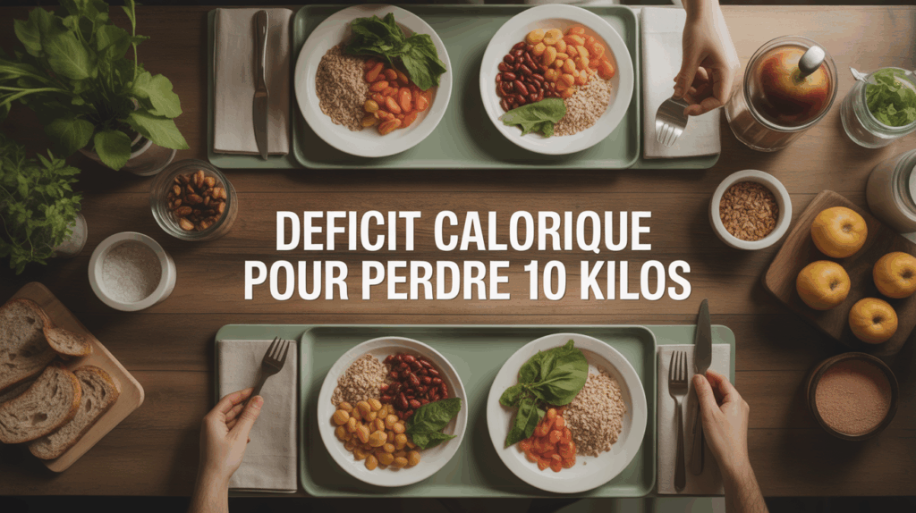 Deficit calorique pour perdre 10 kilos, assiette equilibree