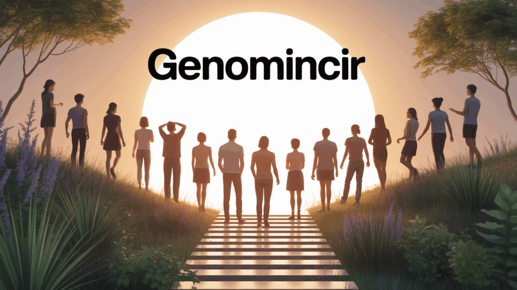 Genomincir chemin epigenetique silhouettes bien etre