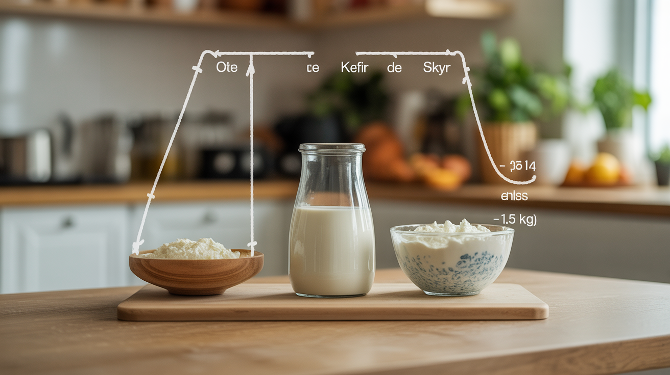 lait fermente perte de poids balance yaourt kefir