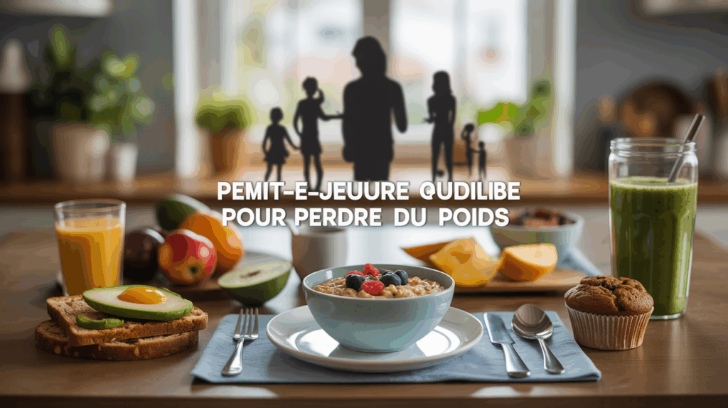 petit dejeuner equilibre pour perdre du poids bol porridge toast avocat fruits famille