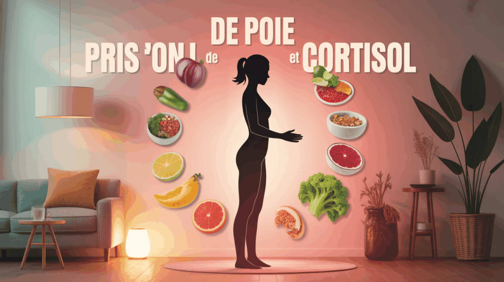 silhouette femme prise de poids cortisol équilibre