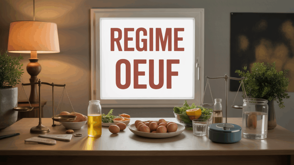 regime oeuf table aliments legumes balance sante
