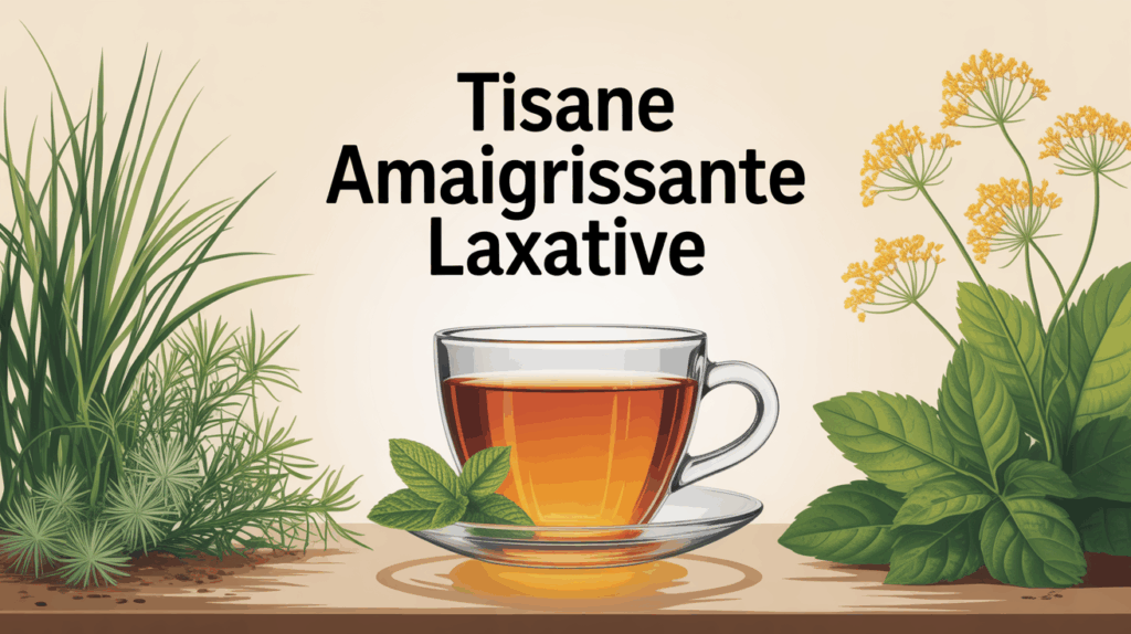 Tasse tisane amaigrissante laxative avec plantes naturelles