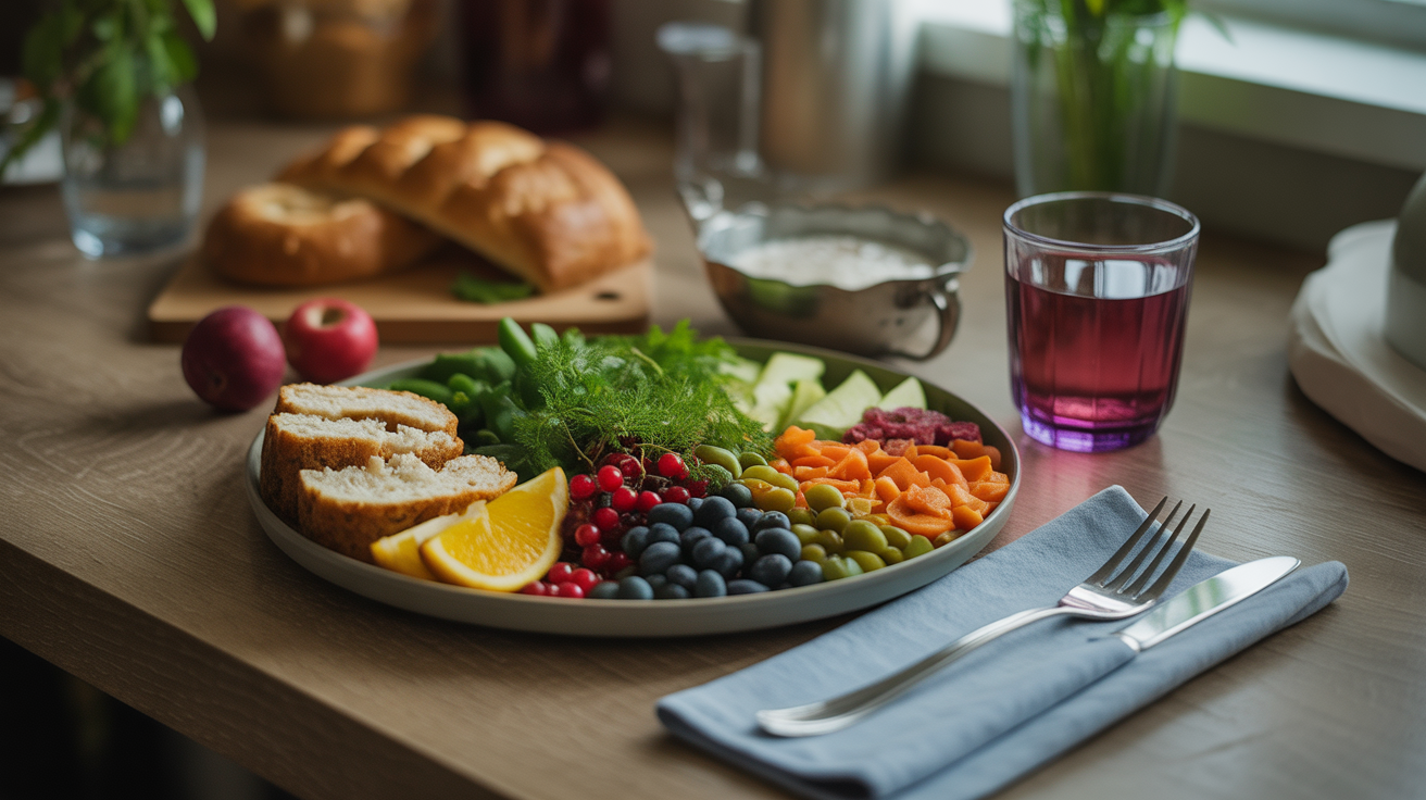 Assiette équilibrée perdre 15 kg vue dessus