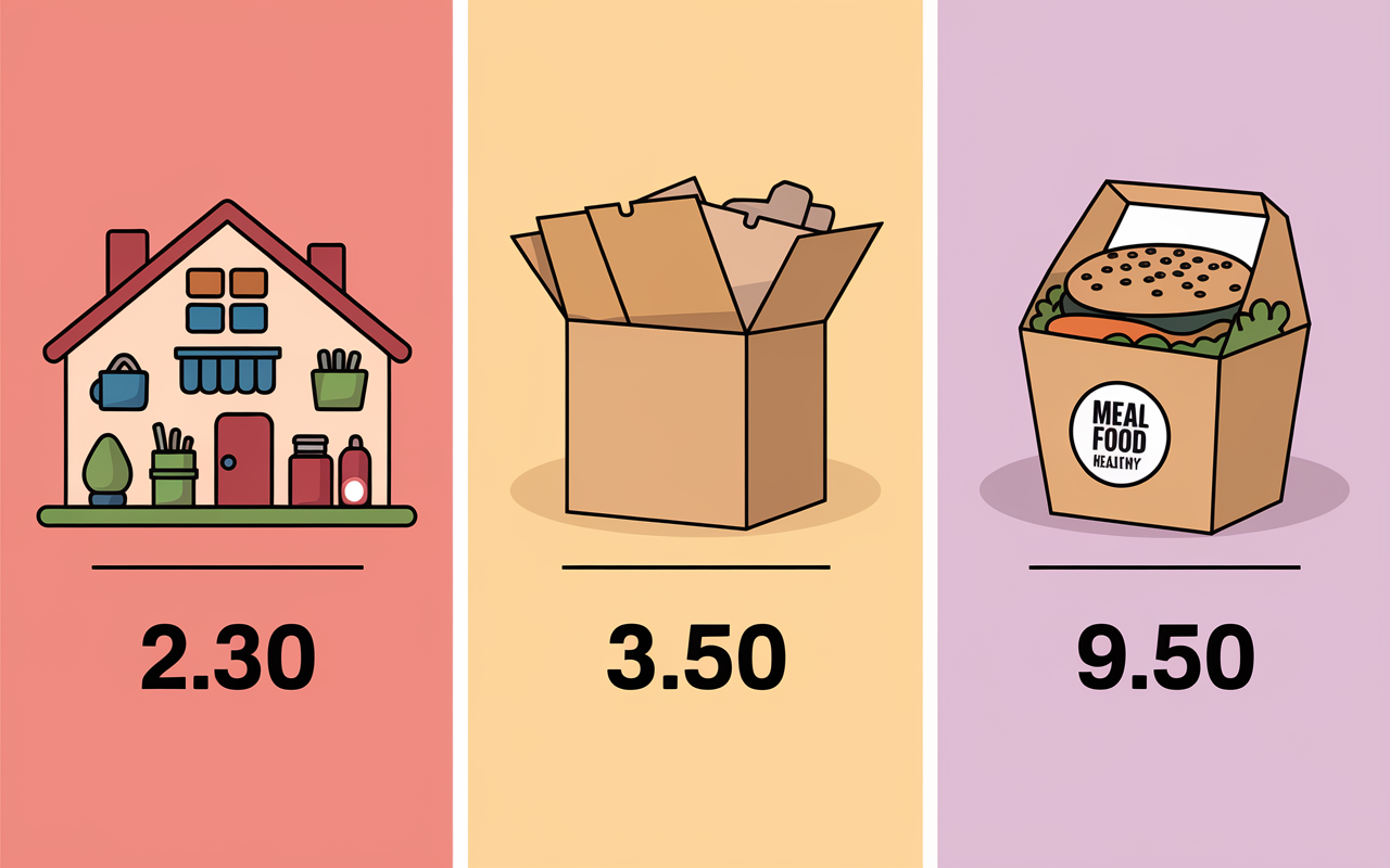 comparatif prix repas minceur maison livraison fast food