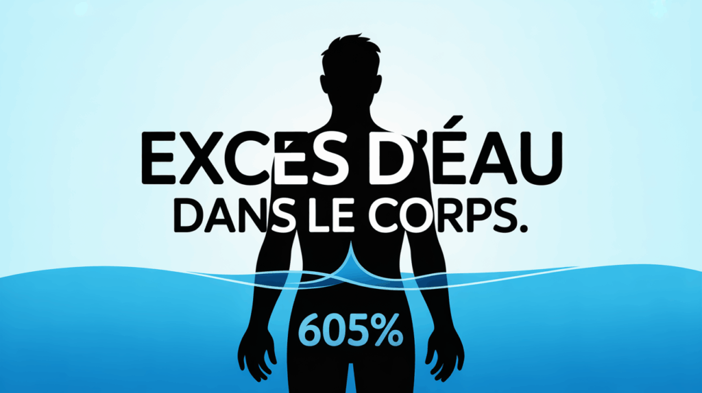 illustration exces d eau dans le corps pour blog sante hydratation