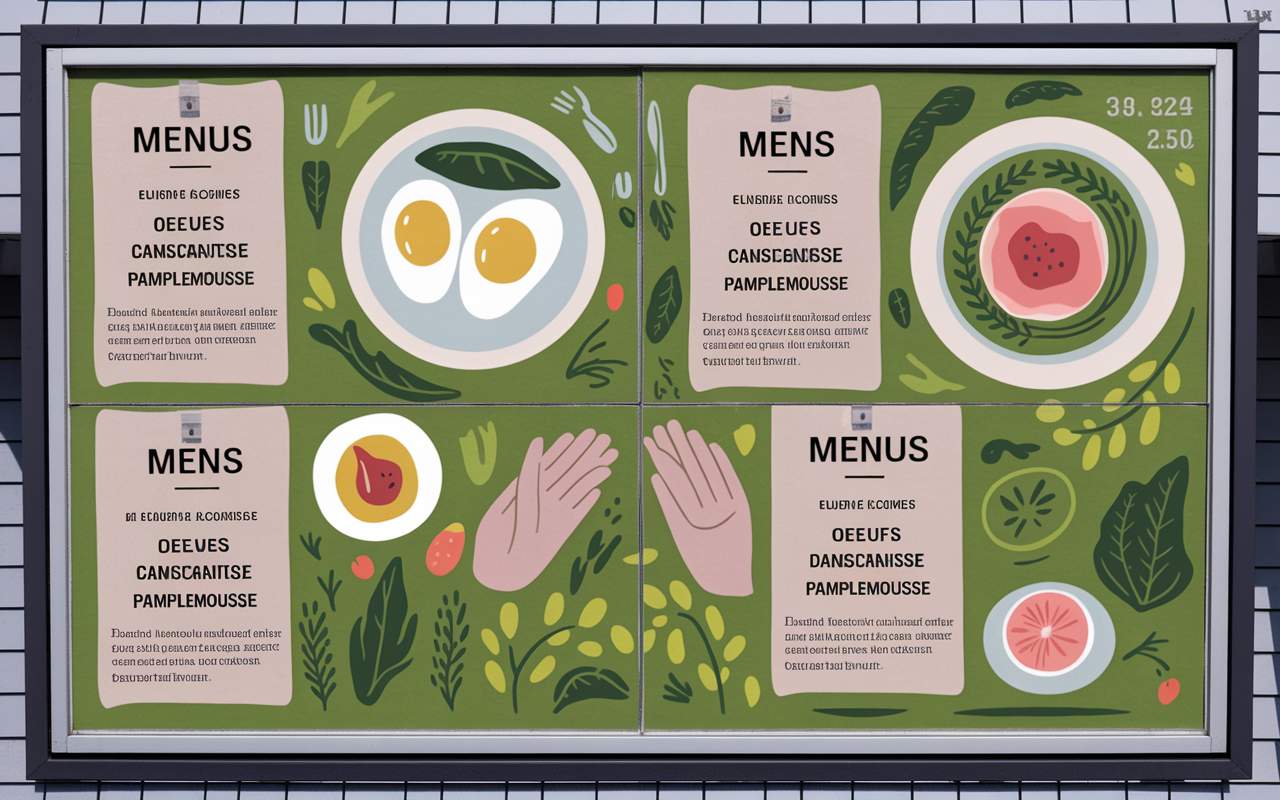 tableau menu natman a cocher sur frigo