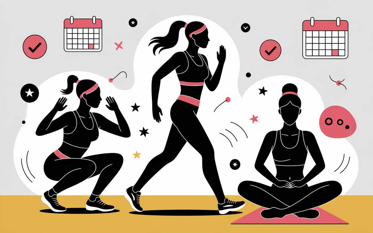 image programme sportif seche femme progression cycle