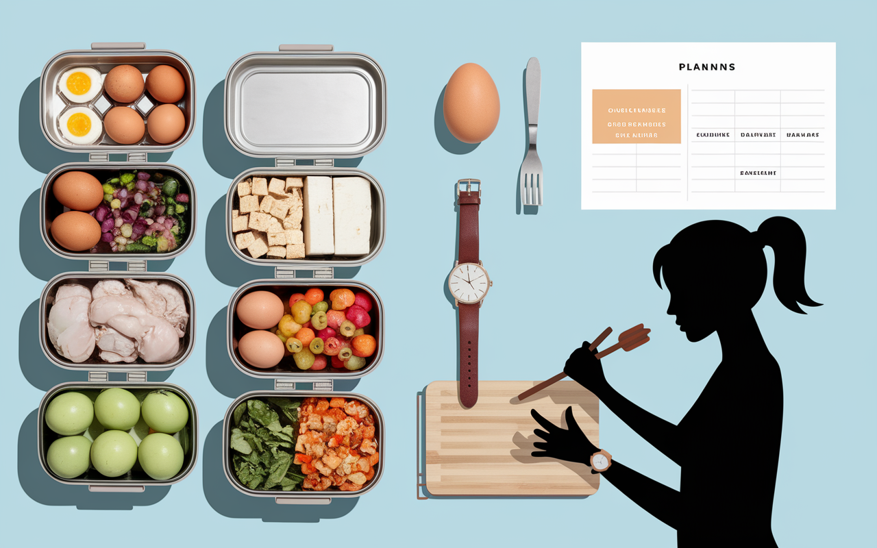 organisation menus lunch box regime proteine 15 jours batch cooking