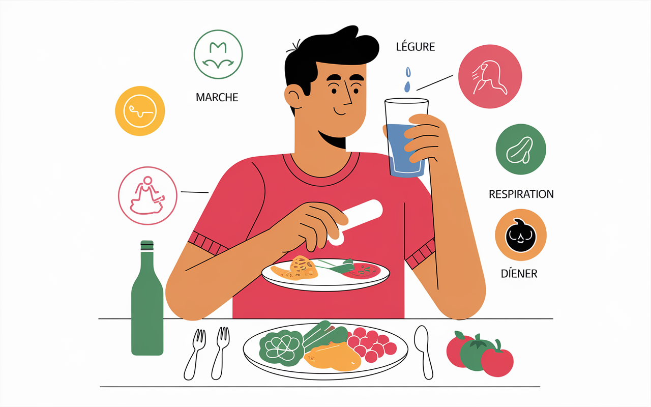 Homme solutions naturelles ventre gonfle dur