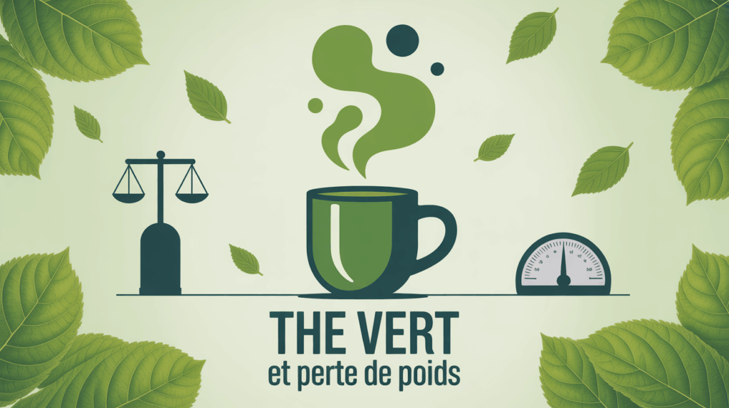tasse de thé vert et balance perte de poids