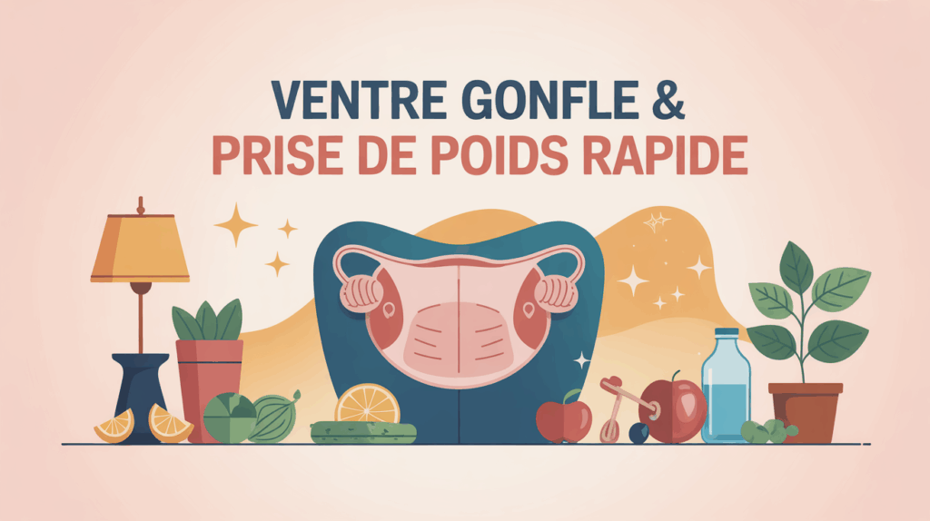Image ventre gonflé et prise de poids rapide aliments