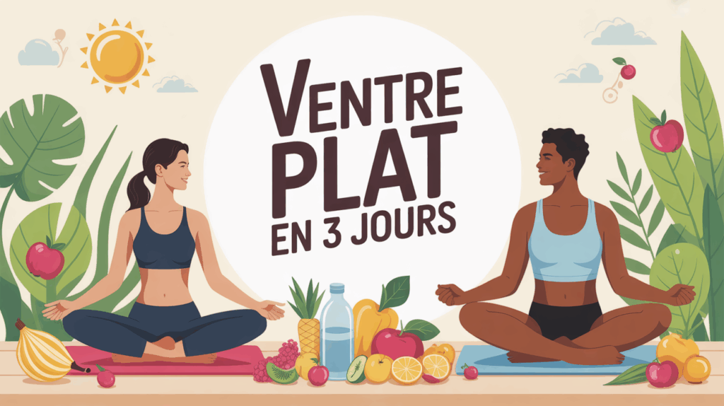 Silhouette ventre plat fruits yoga homme femme