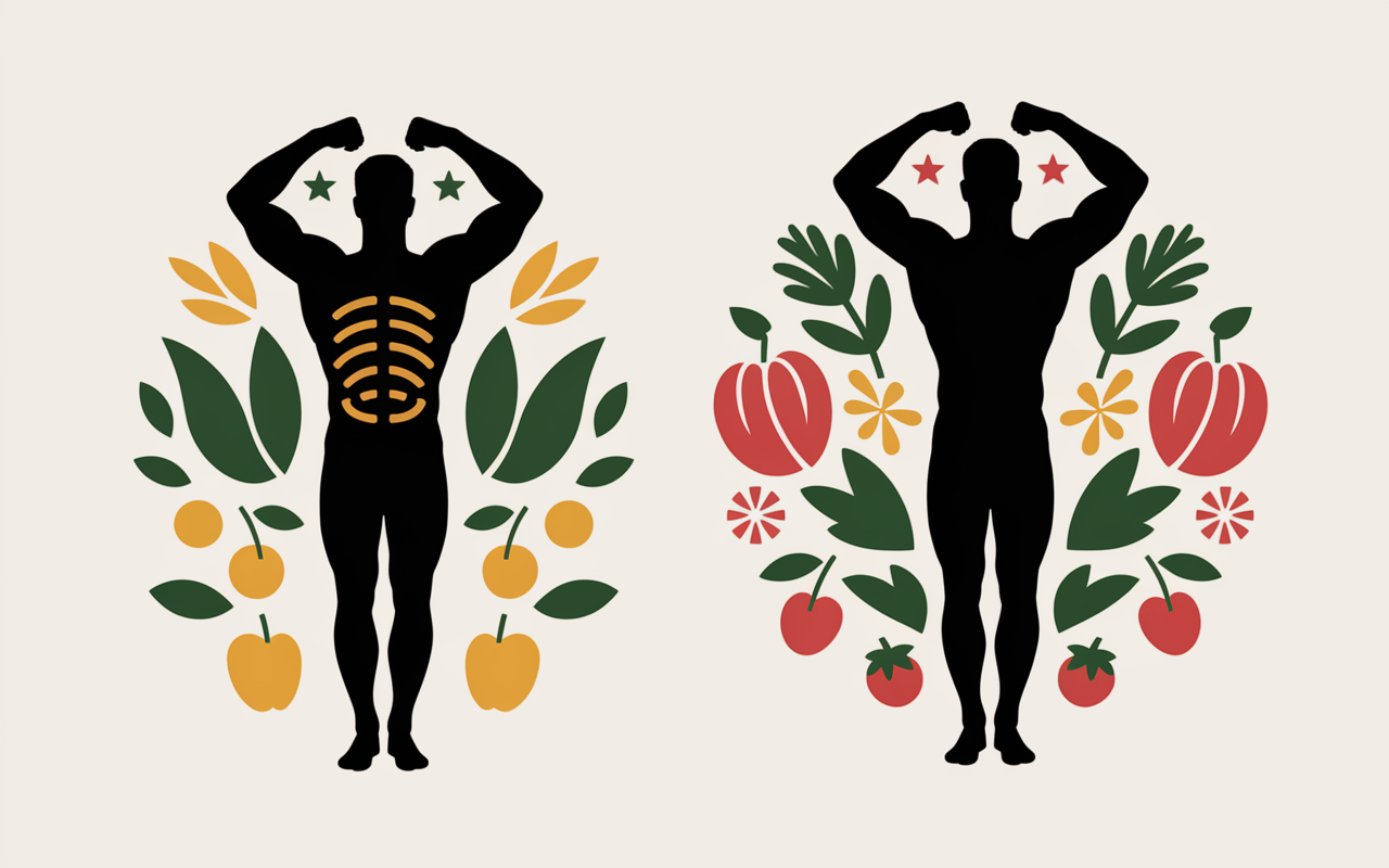 Ventre plat homme avant après sport motivation