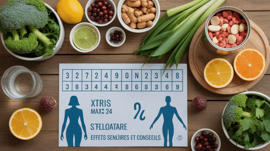 Vue table bocaux compléments XtraSlim Max 24 effets secondaires