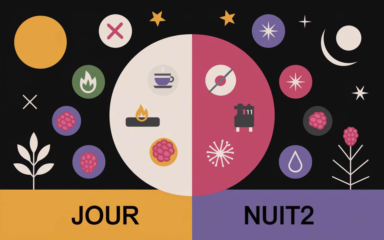 Graphique ingrédients clés XtraSlim Max 24 actions jour nuit