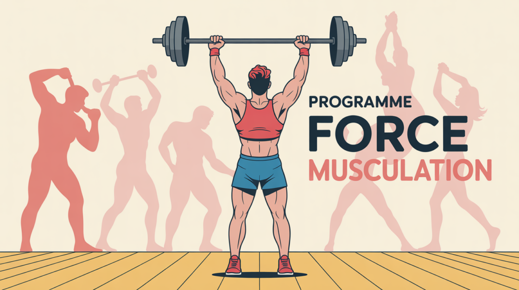Illustration musculation pour la force en salle