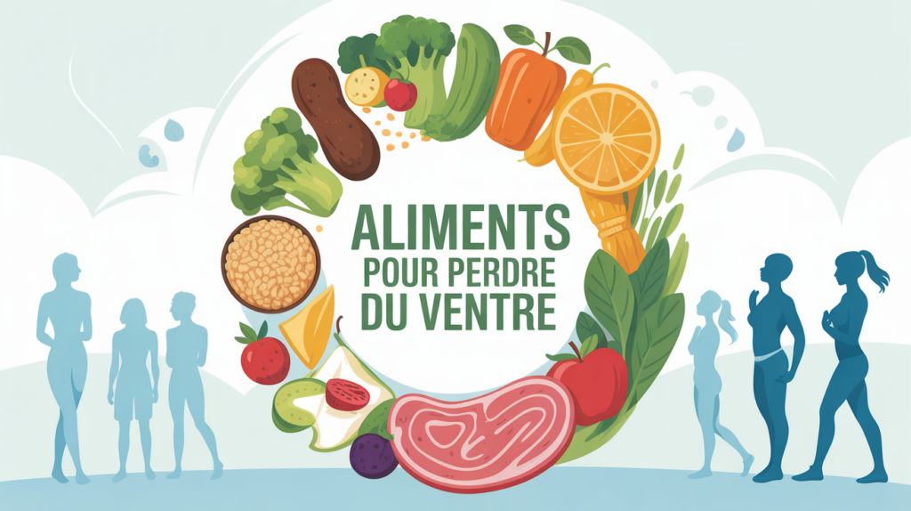 maigrir du ventre alimentation assiette equilibree illustrative