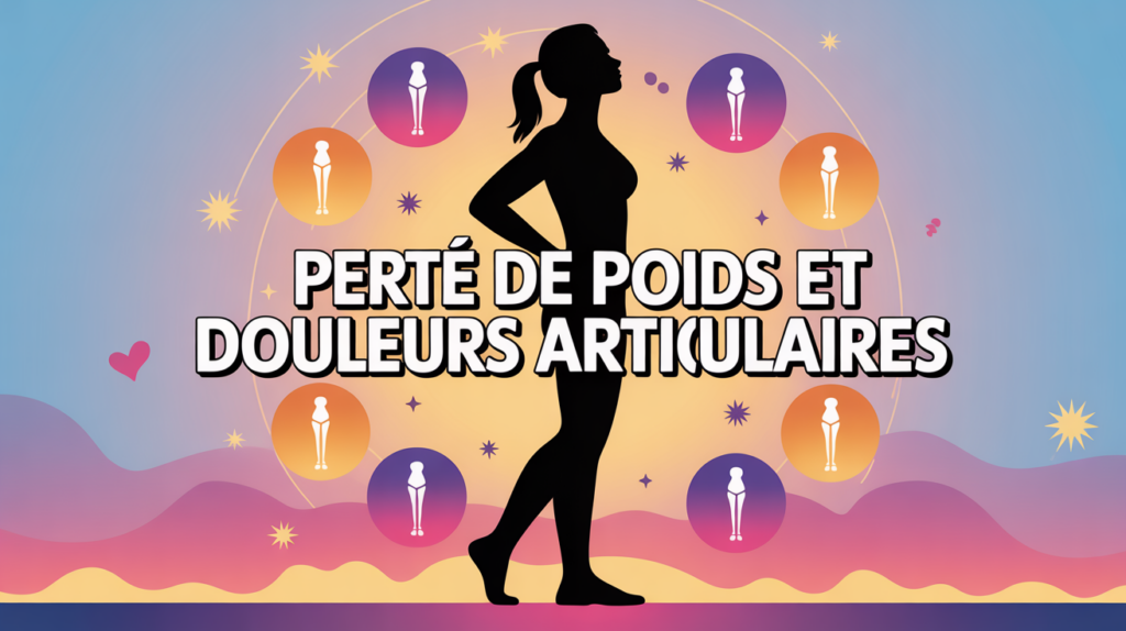 Illustration perte de poids et douleurs articulaires